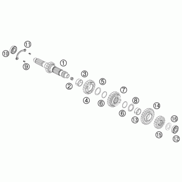 TRANSMISSION I - MAIN SHAFT