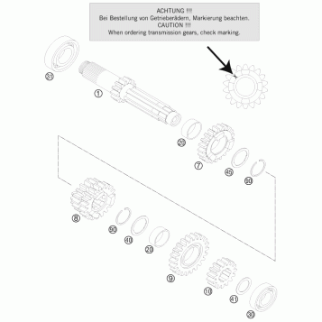 TRANSMISSION I - MAIN SHAFT