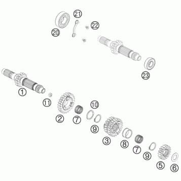 TRANSMISSION I - MAIN SHAFT