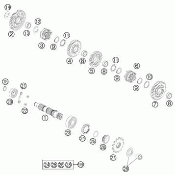 TRANSMISSION II - COUNTERSHAFT