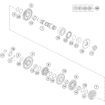 TRANSMISSION II - COUNTERSHAFT