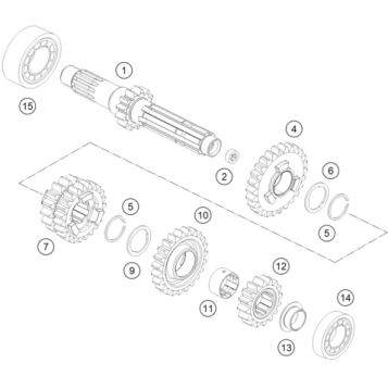 TRANSMISSION I - MAIN SHAFT
