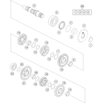 TRANSMISSION II - COUNTERSHAFT