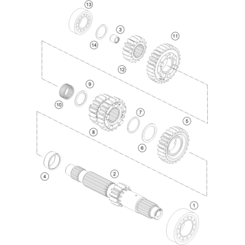 TRANSMISSION I - MAIN SHAFT
