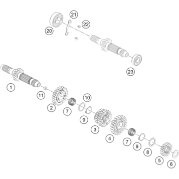 TRANSMISSION I - MAIN SHAFT