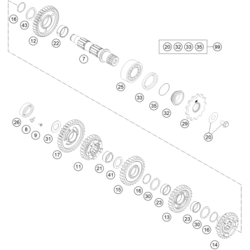 TRANSMISSION II - COUNTERSHAFT