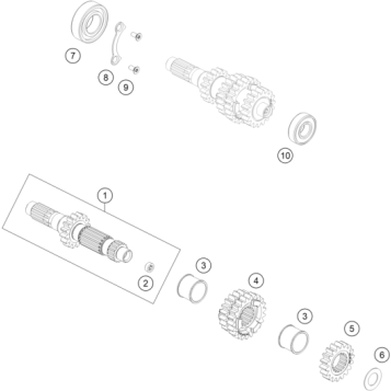 TRANSMISSION I - MAIN SHAFT