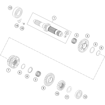 TRANSMISSION I - MAIN SHAFT