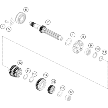 TRANSMISSION I - MAIN SHAFT