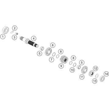 TRANSMISSION I - MAIN SHAFT