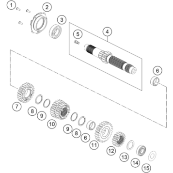 TRANSMISSION I - MAIN SHAFT