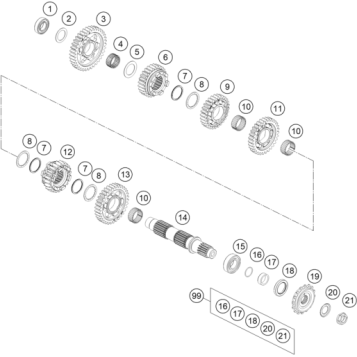 TRANSMISSION II - COUNTERSHAFT