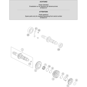 TRANSMISSION I - MAIN SHAFT