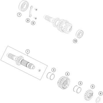 TRANSMISSION I - MAIN SHAFT