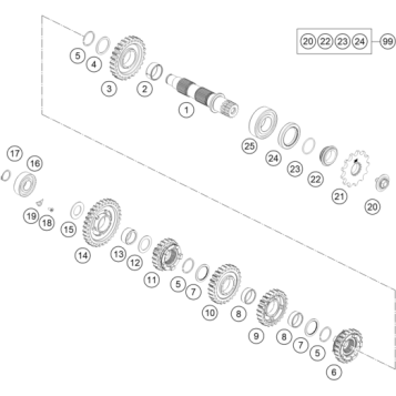 TRANSMISSION II - COUNTERSHAFT
