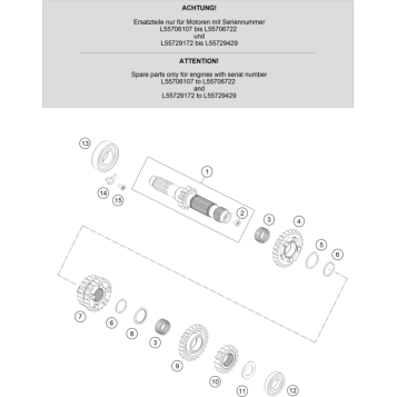 TRANSMISSION I - MAIN SHAFT