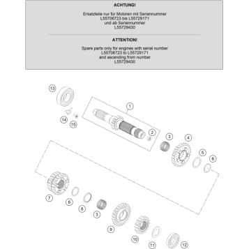 TRANSMISSION I - MAIN SHAFT