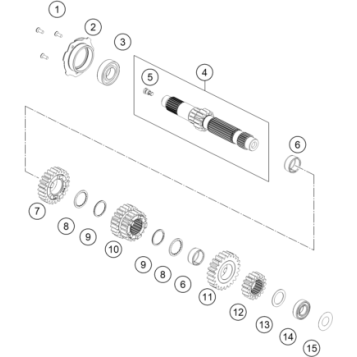TRANSMISSION I - MAIN SHAFT