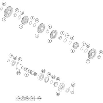 TRANSMISSION II - COUNTERSHAFT