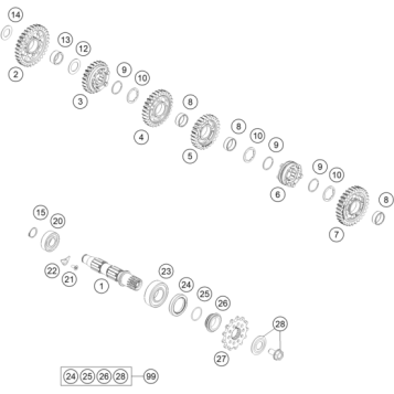 TRANSMISSION II - COUNTERSHAFT