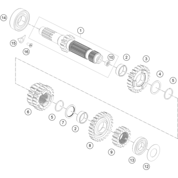 TRANSMISSION I - MAIN SHAFT