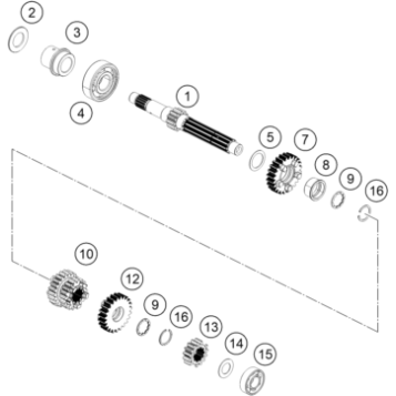 TRANSMISSION I - MAIN SHAFT