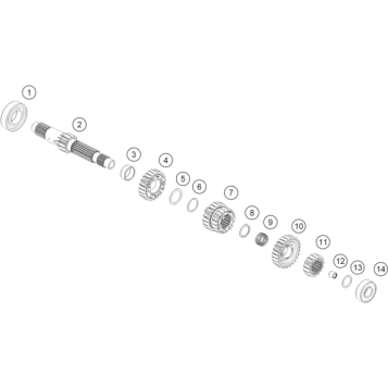 TRANSMISSION I - MAIN SHAFT