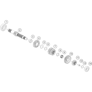 TRANSMISSION I - MAIN SHAFT