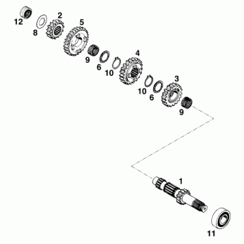 TRANSMISSION I - MAIN SHAFT
