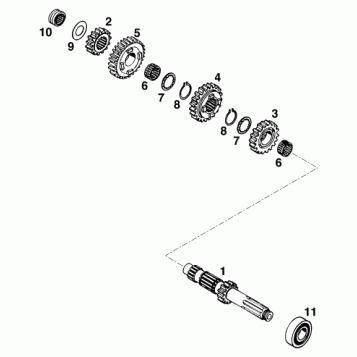 TRANSMISSION I - MAIN SHAFT