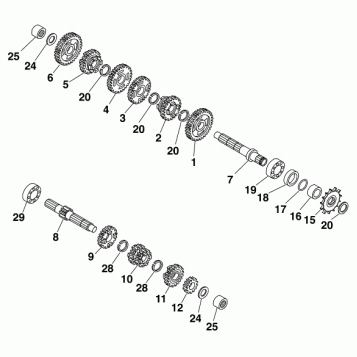TRANSMISSION I - MAIN SHAFT