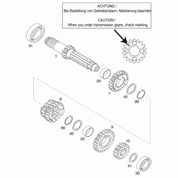 TRANSMISSION I - MAIN SHAFT
