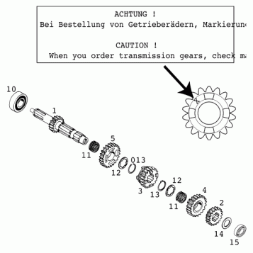 TRANSMISSION I - MAIN SHAFT