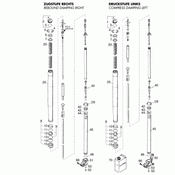 FRONT FORK DISASSEMBLED