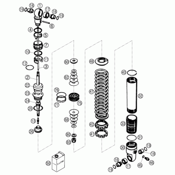 SHOCK ABSORBER DISASSEMBLED