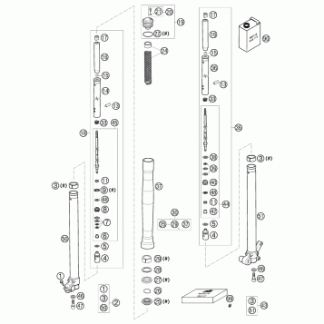 FRONT FORK DISASSEMBLED