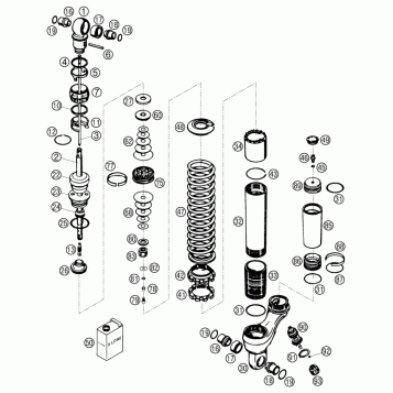SHOCK ABSORBER DISASSEMBLED
