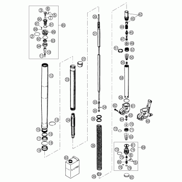 FRONT FORK DISASSEMBLED