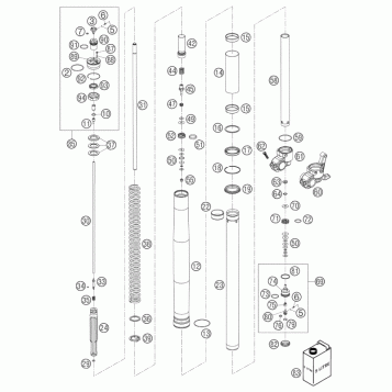 FRONT FORK DISASSEMBLED
