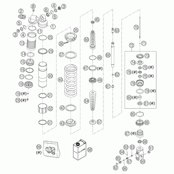 SHOCK ABSORBER DISASSEMBLED