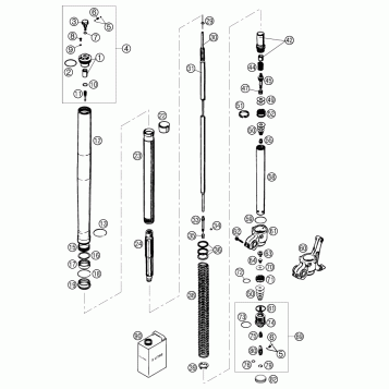 FRONT FORK DISASSEMBLED