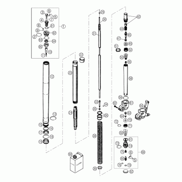 FRONT FORK DISASSEMBLED