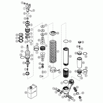 SHOCK ABSORBER DISASSEMBLED