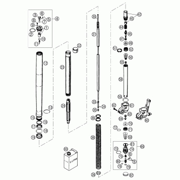 FRONT FORK DISASSEMBLED