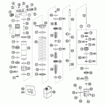 SHOCK ABSORBER DISASSEMBLED