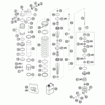 SHOCK ABSORBER DISASSEMBLED