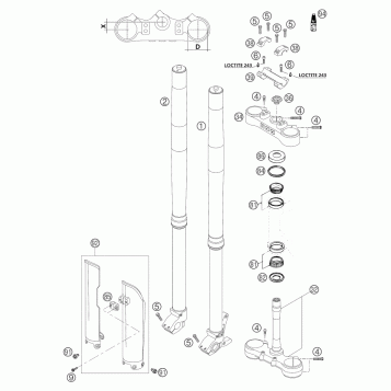 FRONT FORK, TRIPLE CLAMP