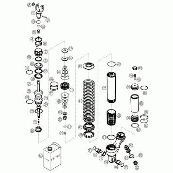 SHOCK ABSORBER DISASSEMBLED