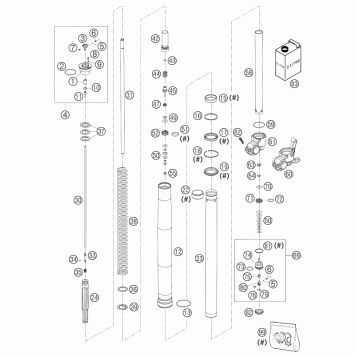 FRONT FORK DISASSEMBLED