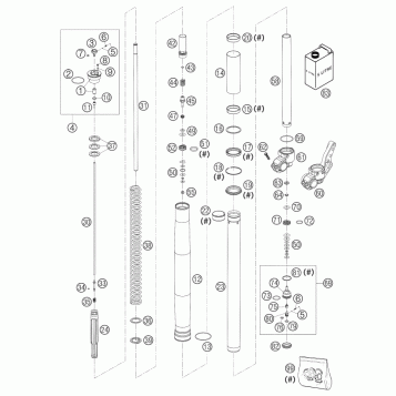 FRONT FORK DISASSEMBLED